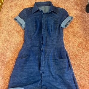 Unique Vintage 50s denim Patsy Romper Small